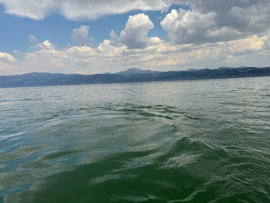 Eğirdir Gölü'nde korkutan görüntü: Gaz çıkışı kaynaklı olabilir 1