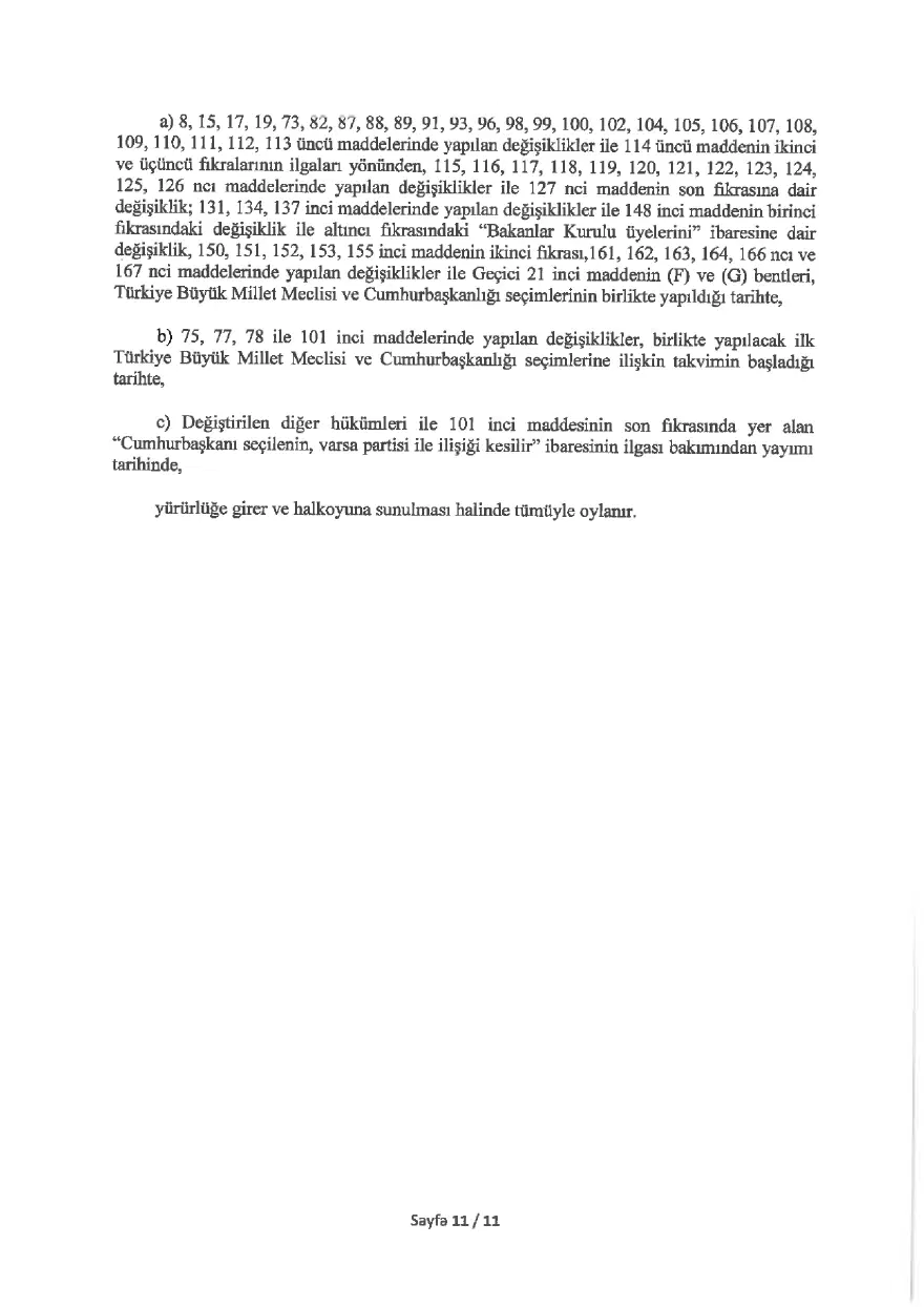 referandum, anayasa değişikliği 11