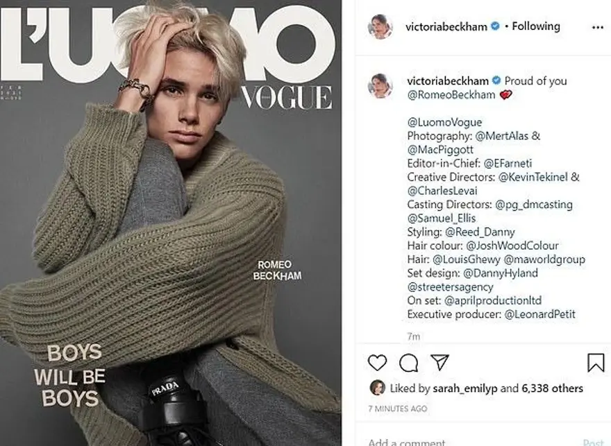 Victoriave David Beckham çiftinin oğlu Romeo artık bir model 4 Victoriave David Beckham çiftinin oğlu Romeo artık bir model 4