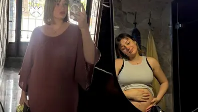 Gizem Karaca'dan yeni hamilelik pozları