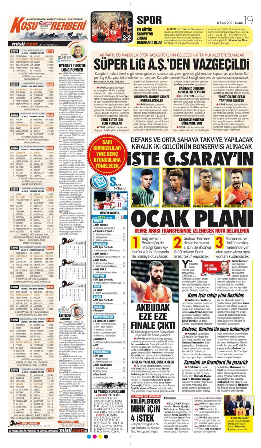 Günün spor manşetleri (8 Ekim 2021) 27