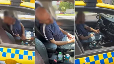 İstanbul trafiğinde akılalmaz görüntü: Uyuşturucu kullanan taksici direksiyonda kendinden geçti!