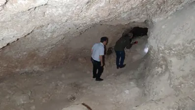 Adıyaman'da foseptik çukuru kazarken tünel buldular