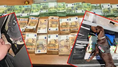 Binlerce euro gizli bölmede ele geçirildi