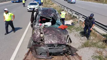 Samsun'da hafif ticari araç takla attı: Bir ölü, üç yaralı
