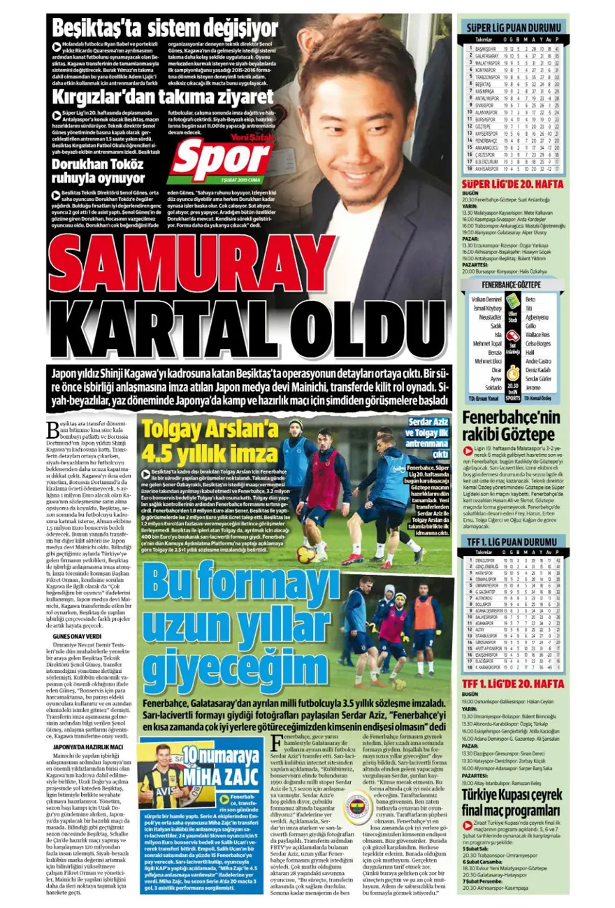 Günün spor manşetleri (1 Şubat 2019) 17