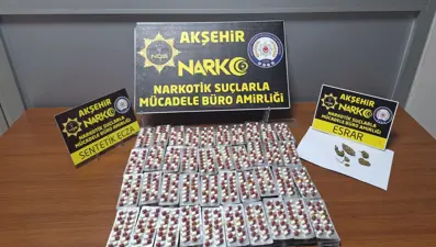 Konya'da çantasında uyuşturucu ele geçirilen zanlı tutuklandı