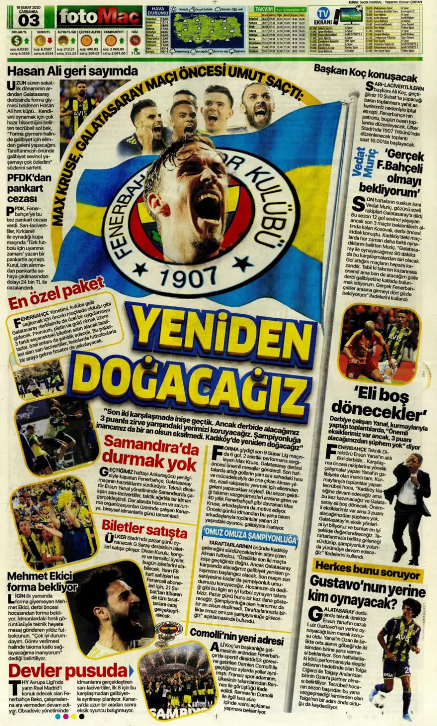 Günün spor gazeteleri (19 Şubat 2020) 3