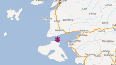 Ayvacık'ta 4.1 büyüklüğünde deprem