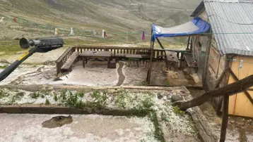 Rize’de yaylalarda dolu yağışı