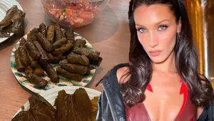 Bella Hadid'den yaprak sarması: Mutfaktaki hünerlerini sergiledi Bella Hadid'den yaprak sarması: Mutfaktaki hünerlerini sergiledi