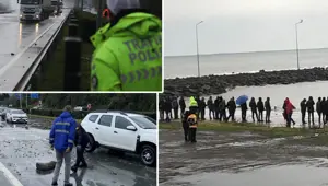Karadeniz’de dev dalgalar | Fotoğraf çektirmek isteyen ikigenç dalgalara kapıldı