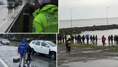 Karadeniz’de dev dalgalar | Fotoğraf çektirmek isteyen ikigenç dalgalara kapıldı