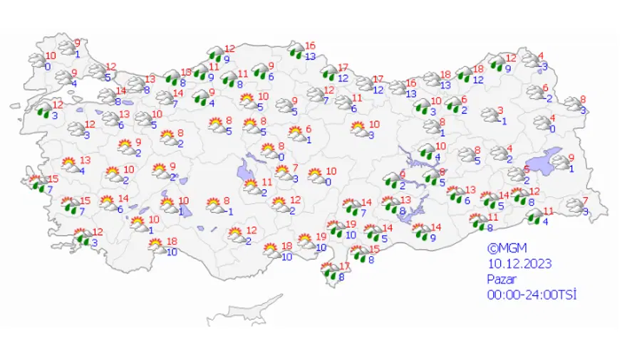 10 ARALIK PAZAR HAVA DURUMU 13