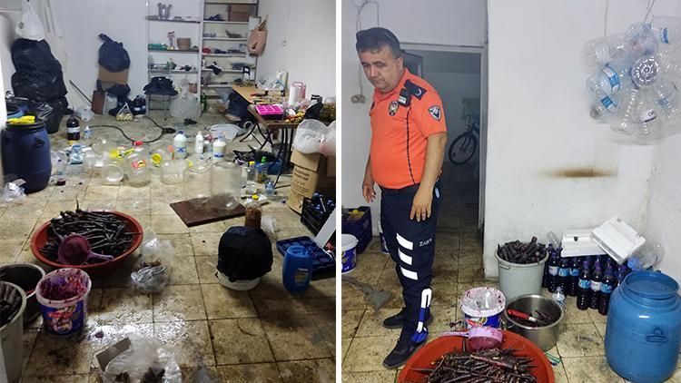 Mide bulandıran ruhsatsız şalgam imalathanesi mühürlendi