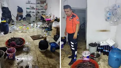 Mide bulandıran ruhsatsız şalgam imalathanesi mühürlendi