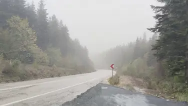 Karabük'te sağanak ve sis etkili oluyor