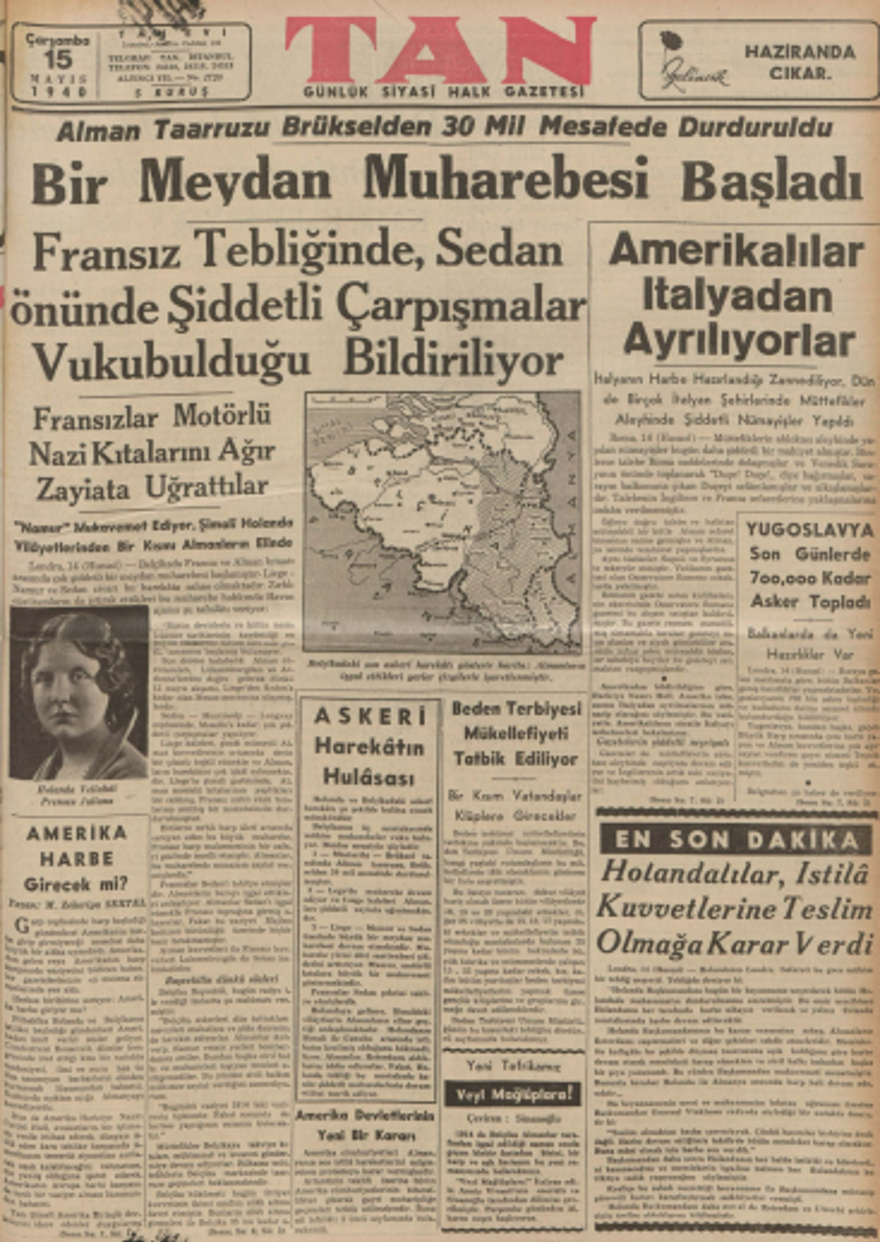 Tarihte bugünün gazete manşetleri (15 Mayıs) 1