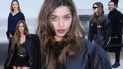 Afra Saraçoğlu Paris Moda Haftası'nda! Simsiyah görünümüyle göz kamaştırdı