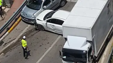 'Ölüm rampası'nda 7 araç çarpıştı