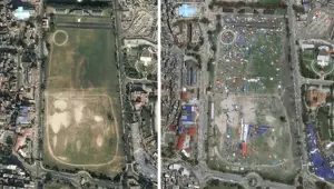 Nepal'de 7.8'lik depremin etkisini Google Earth böyle görüntüledi