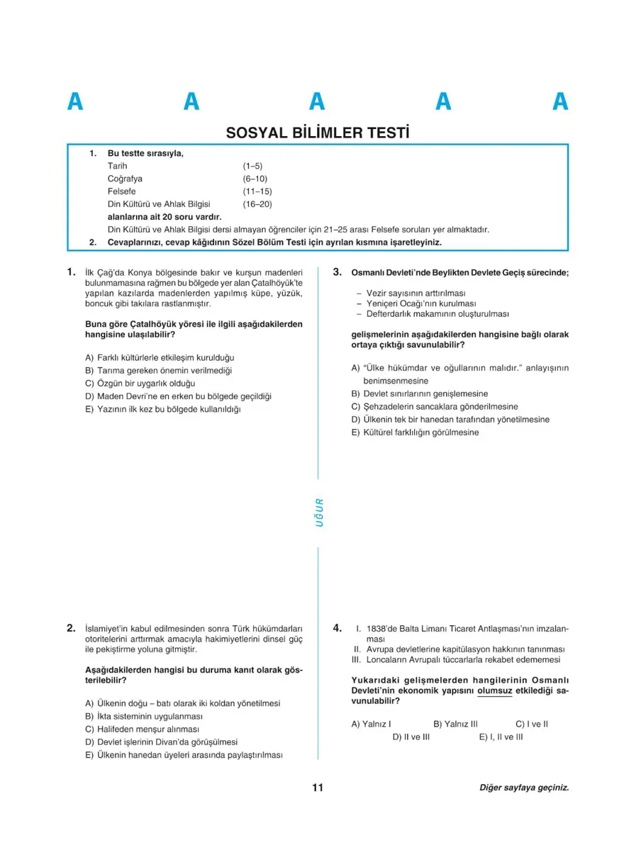 YKS - TYT deneme sınavı 10