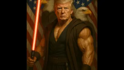 Trump'tan Star Wars (Yıldız Savaşları) göndermesi: Savaşçı olarak resmedildi