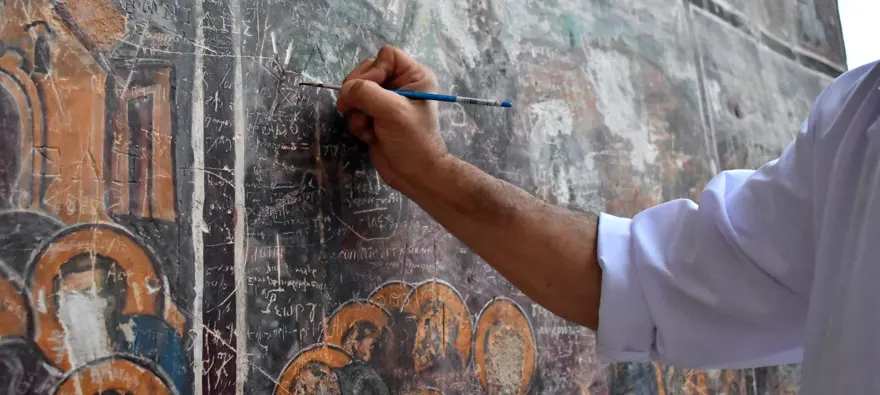 Sümela Manastırı'nın freskleri restorasyonla gün yüzüne çıkarılıyor 4