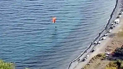Tekirdağ’da havada korku dolu anlar: Hızla irtifa kaybedipdenize düştü