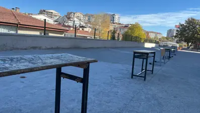 Okul bahçesindekiçökme tehlikesine sıralı önlem