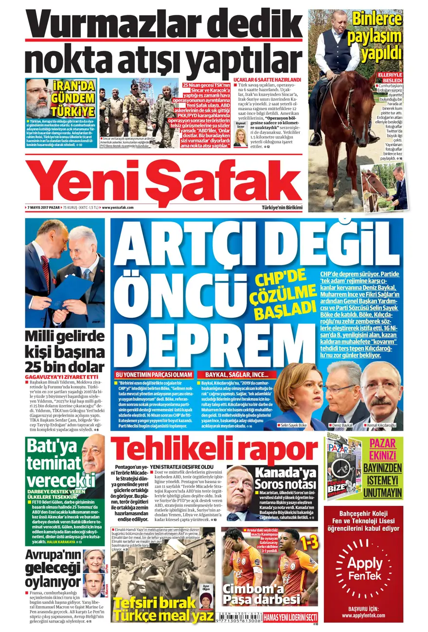Günün gazete manşetleri - 07.05.2017 1