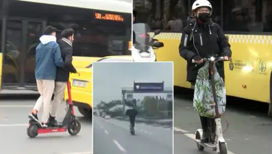 Hız limitini aşan skuter tehlikesi