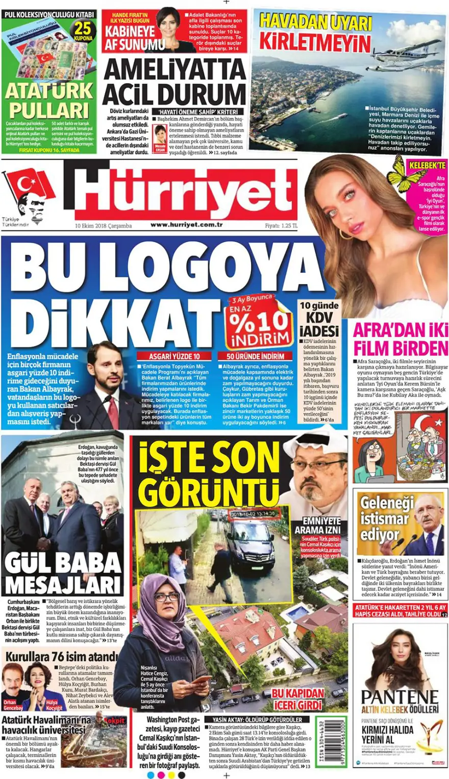 Günün gazete manşetleri - 10 Ekim 2018 3