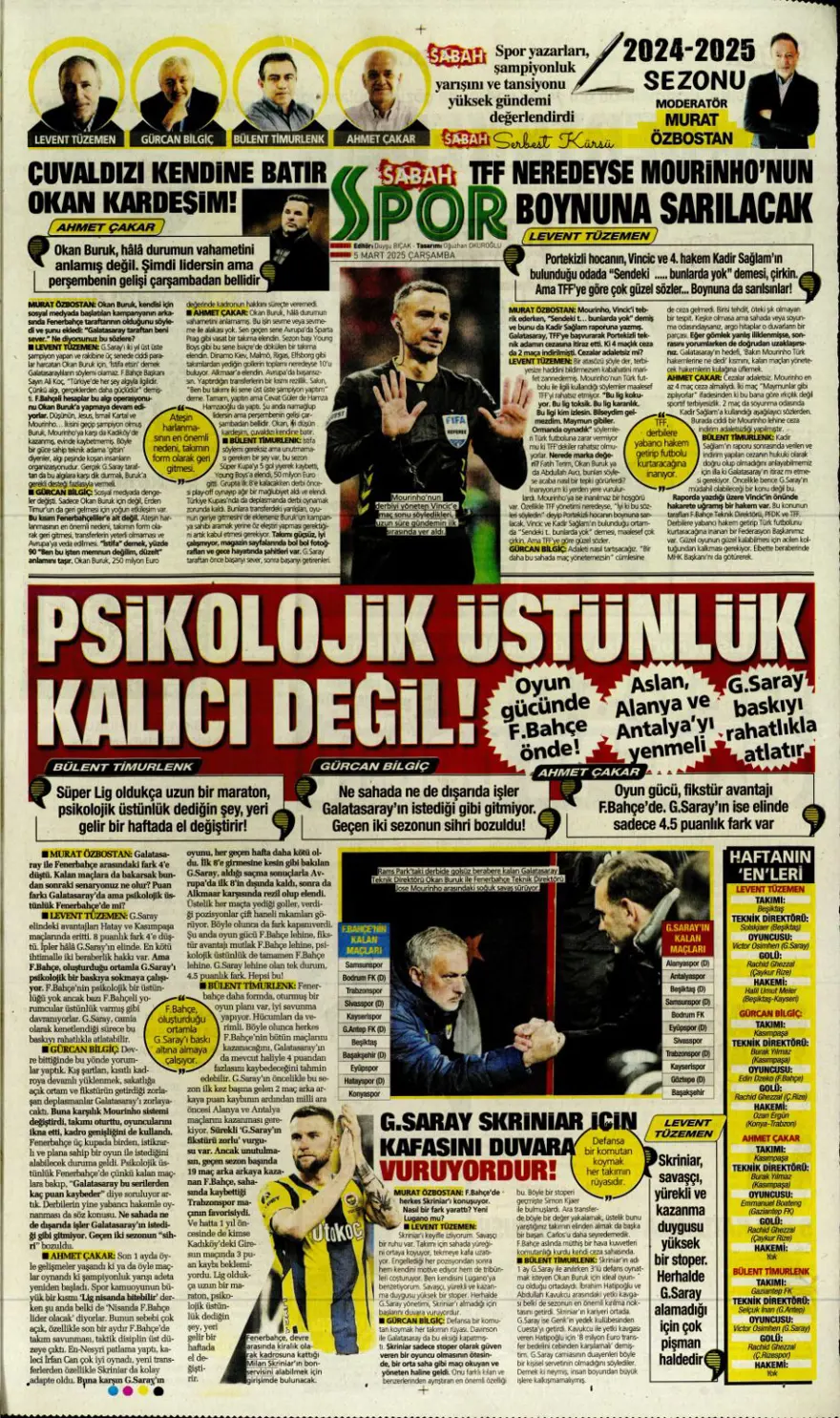 "Gündem yine De Bruyne" (5 Mart 2025 spor manşetleri) 7