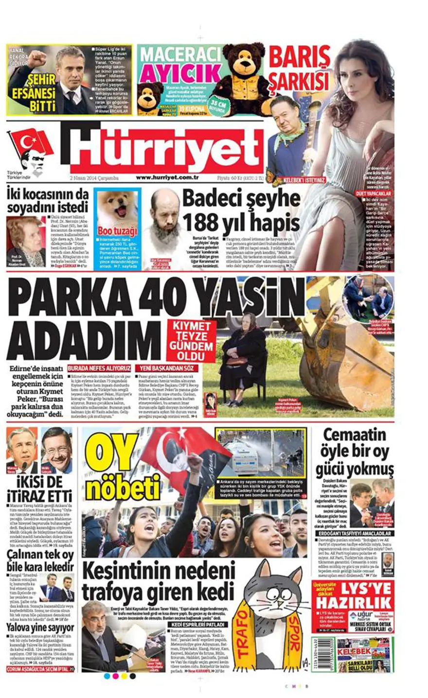 Günün gazete manşetleri - 2 Nisan 2014 1 Günün gazete manşetleri - 2 Nisan 2014 1