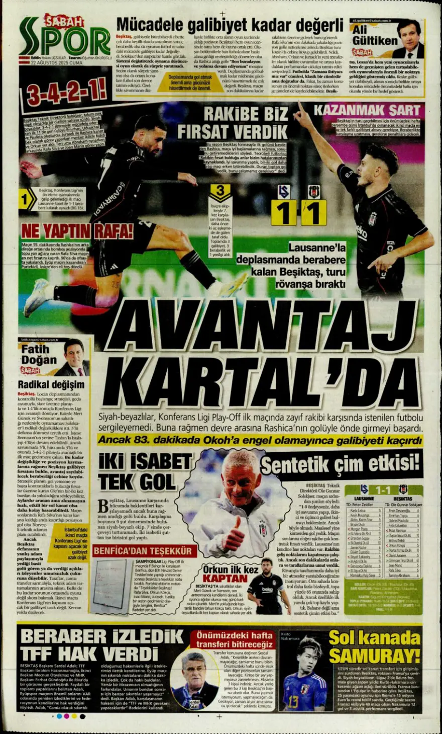 "Meksika ateşi" (22 Ağustos spor manşetleri) 16