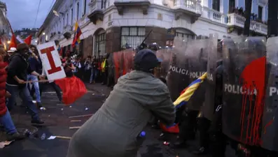 Ekvador'da Assange protestosu