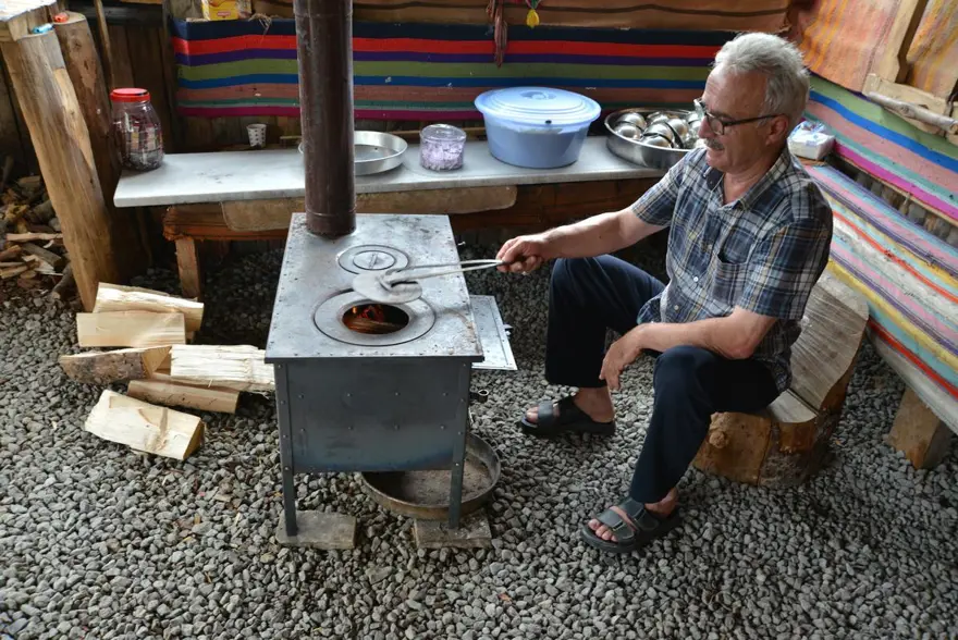 Yaylada "kuzine" başında tatil keyfi 