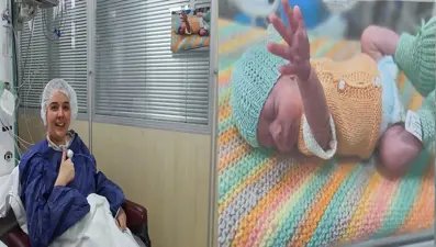 Tıp literatürüne geçecek doğum: Bebeğini yapay kalp ve akciğerle doğurdu