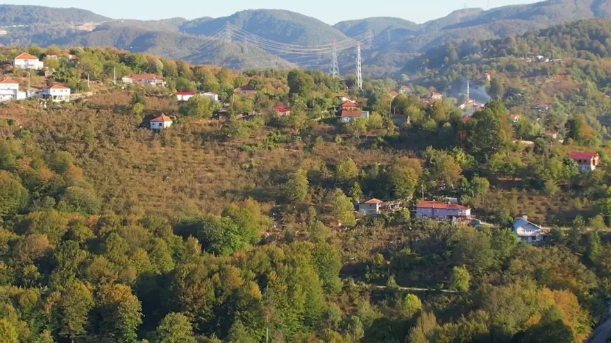 Zonguldak ormanlarında sonbahar renkleri havadan görüntülendi 