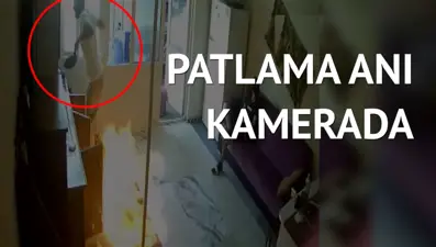 Kahvaltı hazırlarken alevler arasında kaldı