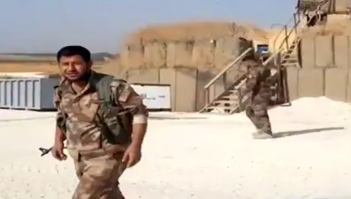 Münbiç'te ABD'nin terk ettiği üs görüntülendi: Yemeklerini bile bırakıp gittiler