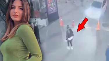 Kaldırıma çıkan otomobil Aleyna'yı ağır yaraladı