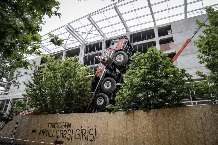 YHT Garaj inşaatında kaza 