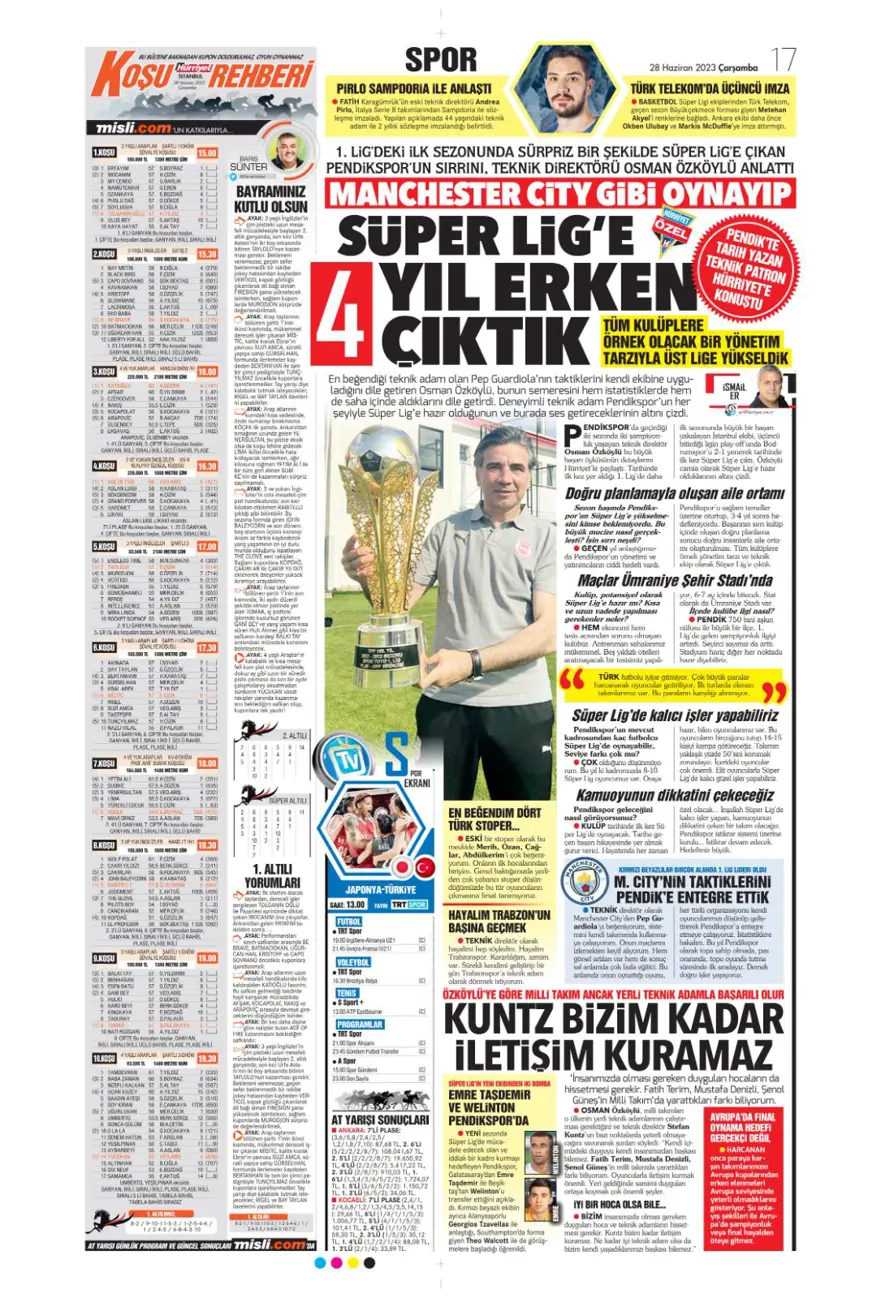Günün spor manşetleri (28 Haziran 2023) 14