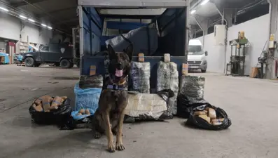 'Rexo' ile aramada araçta 216 kilo eroin bulundu