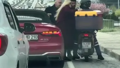 D-100'de korku dolu anlar: Tartıştığı motokuryeye silah çekti