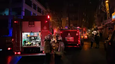 Kağıthane’de 8 katlı binada yangın paniği