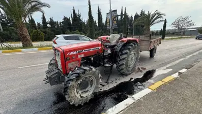 Yola dökülen yağ kazaya yol açtı