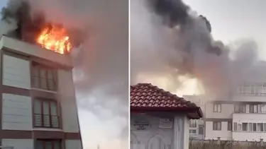 Çanakkale'de dört katlı binada yangın